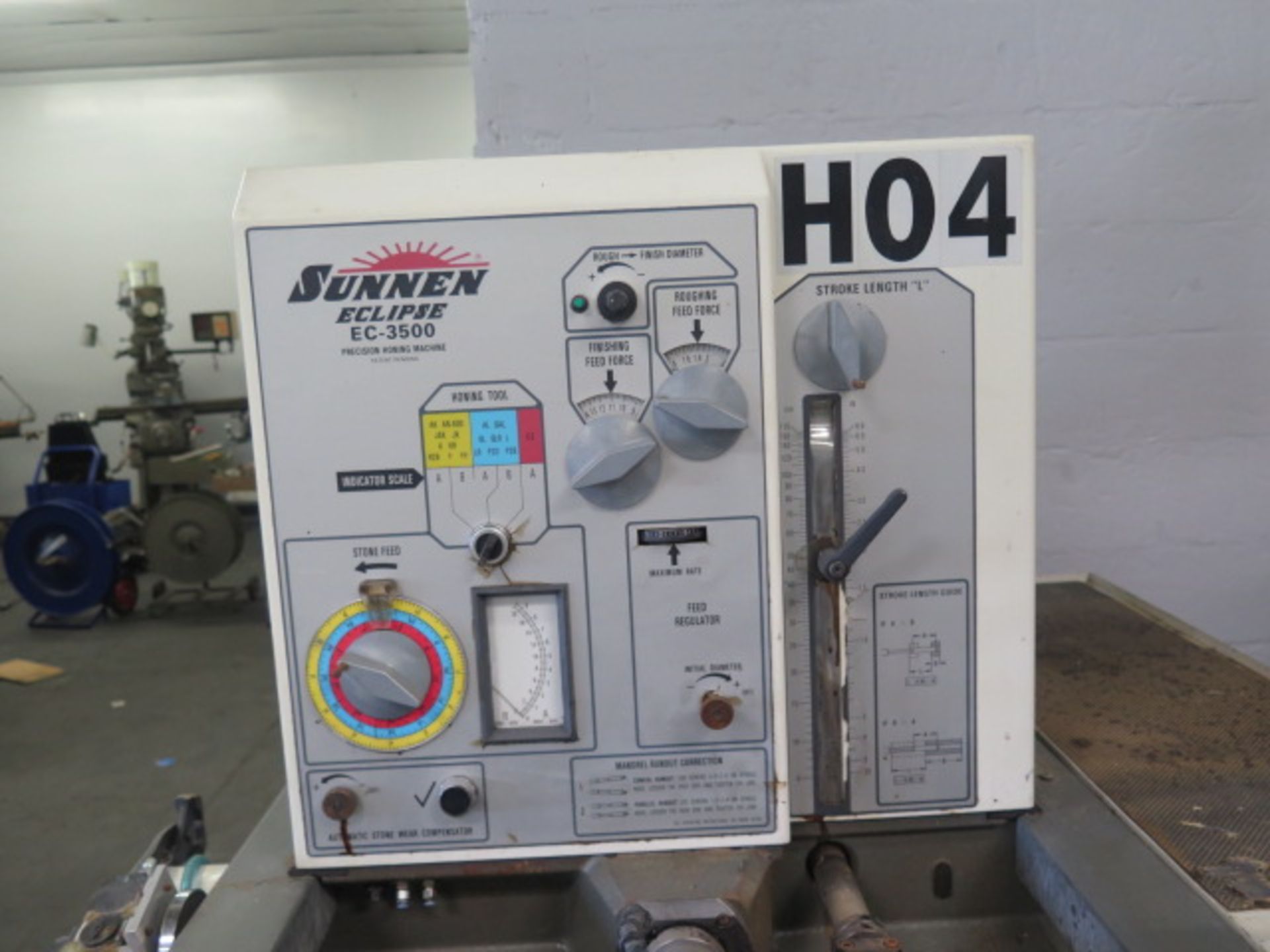 Sunnen #EC-3500-Eclipse, Horizontal Power Stroking Hone, 0.060"- 6.5" stroke, 5.5 HP, 200-3000 RPM, 1996 - Image 3