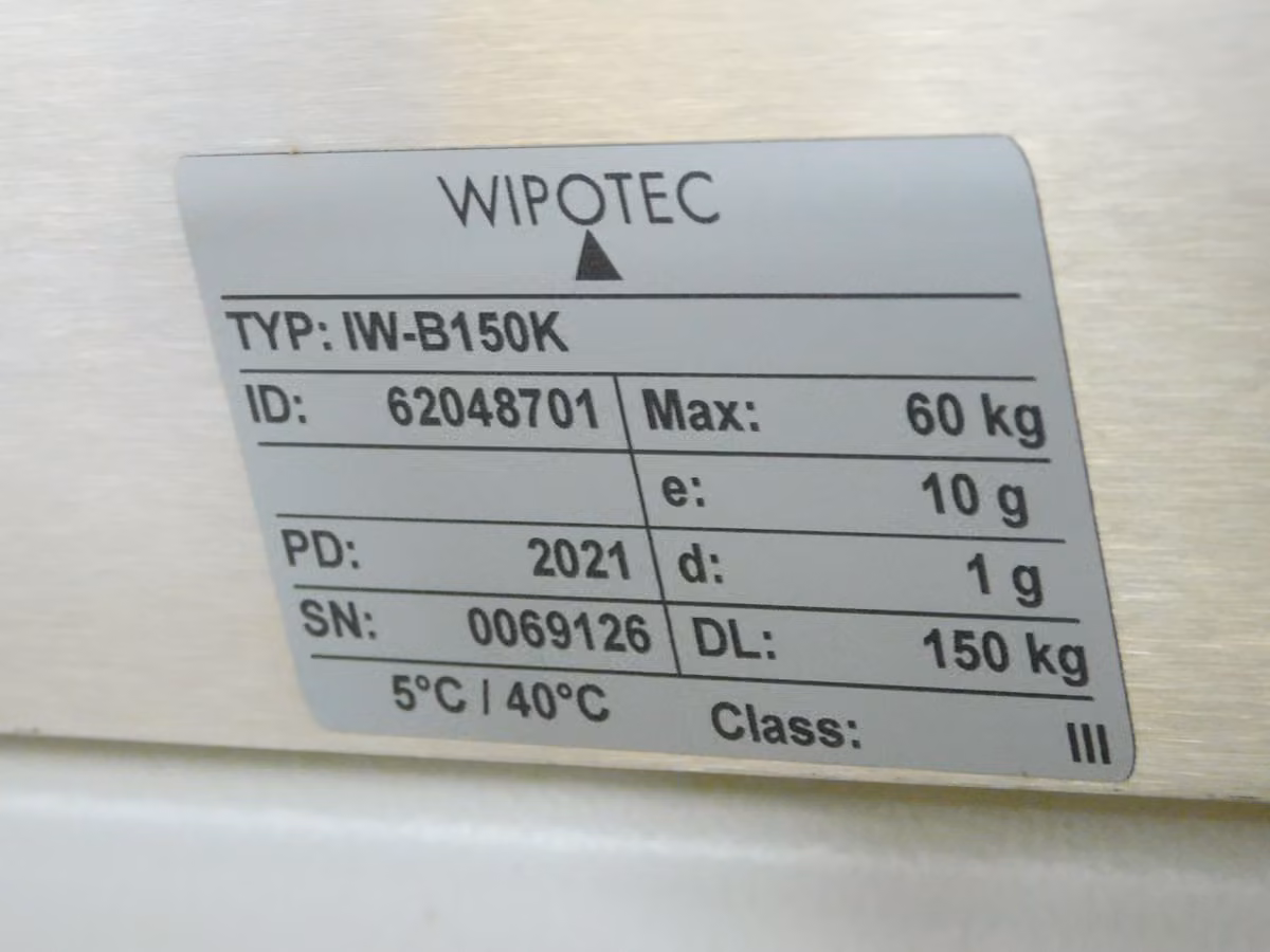 Wipotec-OCS #IW-B150, Conveyor Checkweigher, 100 lb. capacity, 600 PPM, NTEP Class III, unused - Image 7
