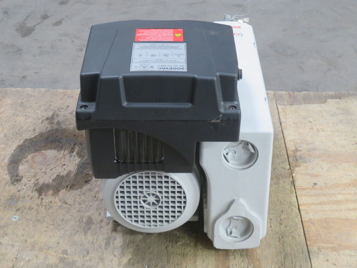 38.3 CFM, Sogevac #SV40-65-BIFC, Rotary Vane Vacuum Pump, 200-240 V., 1.5 kW (2 available) - Image 4