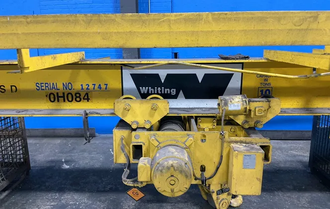 10 Ton, Whiting, Overhead-Bridge Crane, Yale Hoist, 23' Span, 3 Ph., 460 V. (2 available) - Image 1
