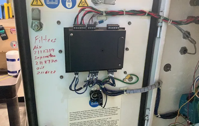 150 psig, Gardner Denver #EBE99Q, Rotary Screw Air Compressor, 25 HP, 120 Gal. Tank, Electra-Saver II, 460 - Image 6