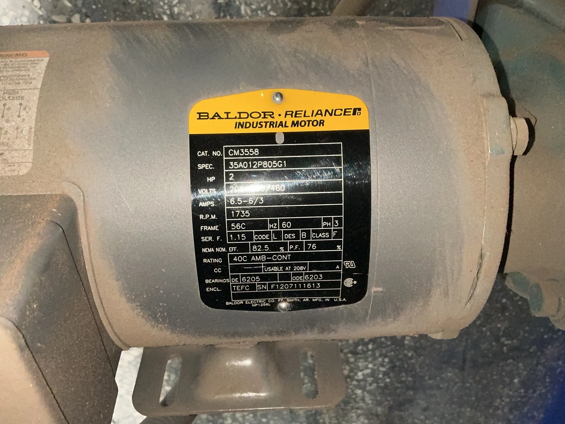30" Roll Slitter, Baldor Motor, 2 HP, 1735 RPM, 3 Ph., 208-230/460 V. - Image 2
