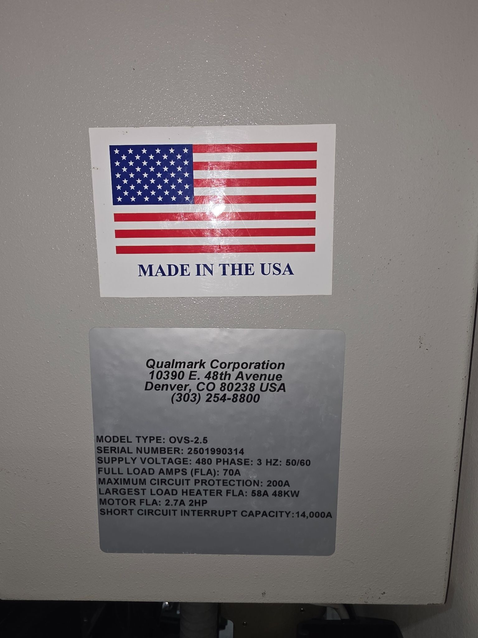 Qualmark #OVS-2.5, HALT & HASS test chamber, 36" W x 36' D x 36' H, -100&deg;C to 200&deg;C - Image 8