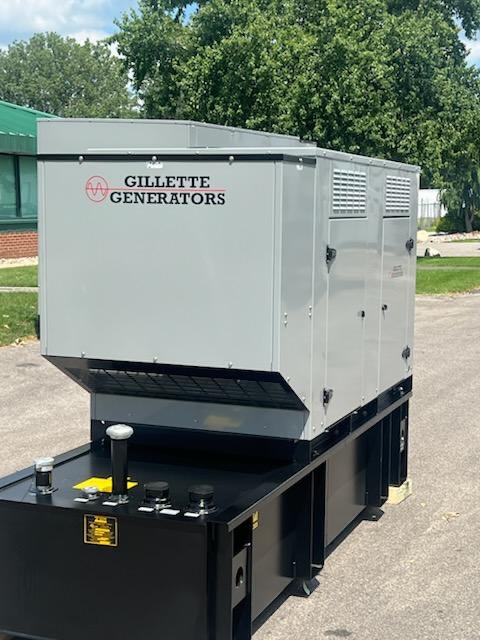 60 KW Gillette #SPJD-600, standby diesel generator set, sound attenuated enclosure, 277/480 Volts, 0 Hours - Image 1
