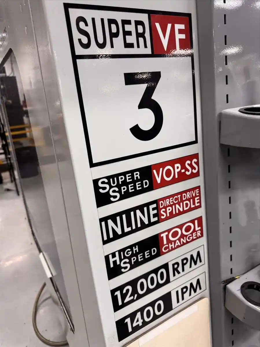 Haas Super #VF-3SS, 4th Axis vertical machining center, 12000 RPM, 24 automatic tool changer, Cat 40, Haas - Image 7