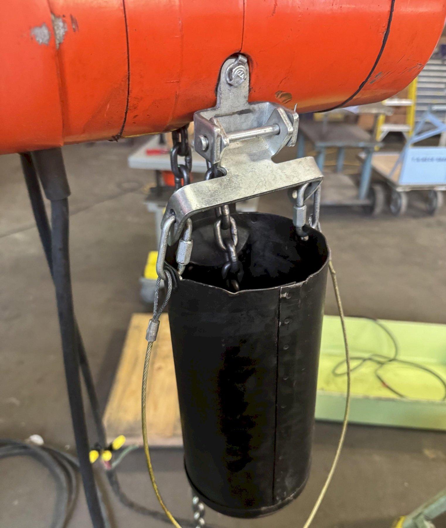 1 Ton, CM Lodestar #F2, electric chain hoist, 8' lift, 5/16 FPM, 1/2 HP, 230 V., 3 Ph., manual trolley - Image 4