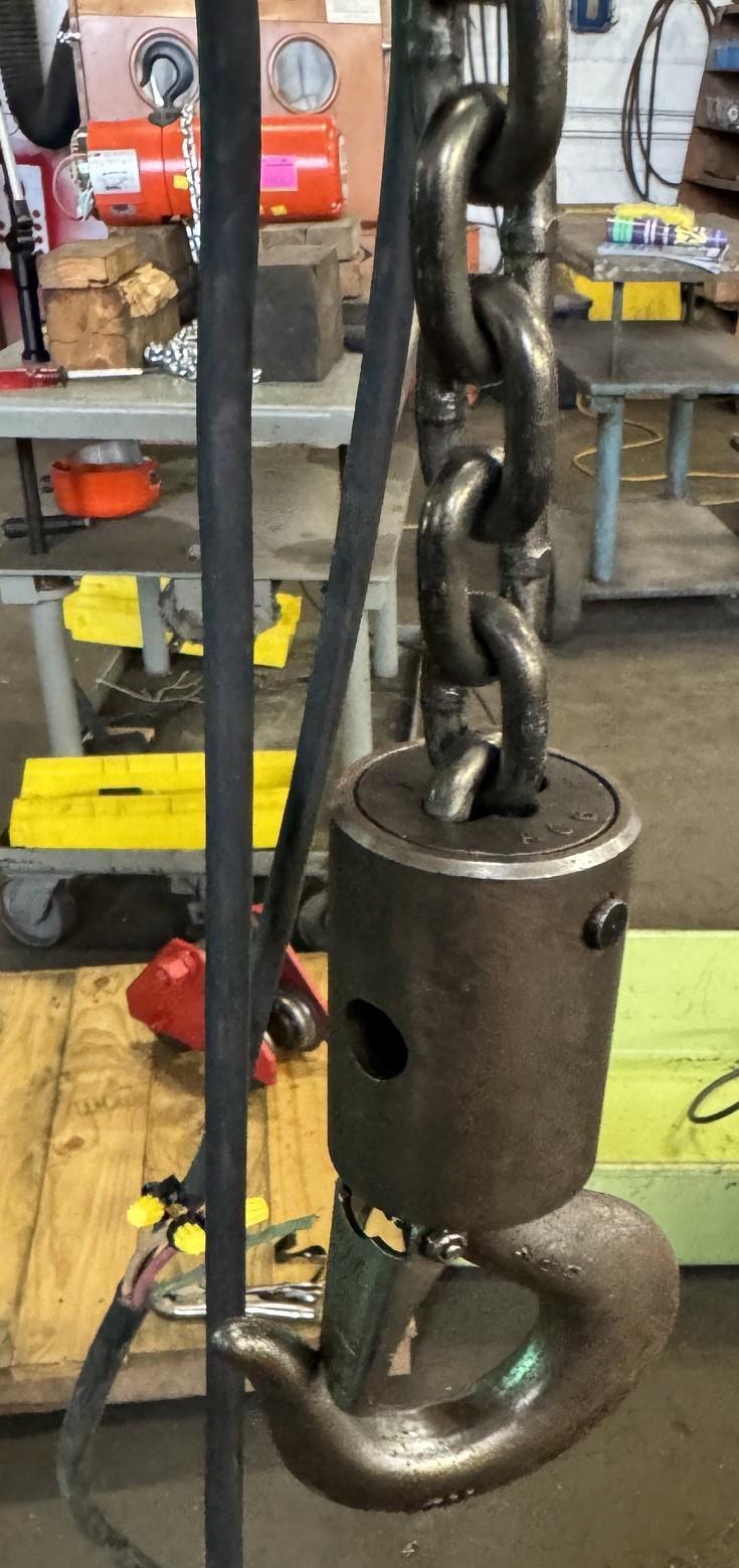 1 Ton, CM Lodestar #F2, electric chain hoist, 8' lift, 5/16 FPM, 1/2 HP, 230 V., 3 Ph., manual trolley - Image 5
