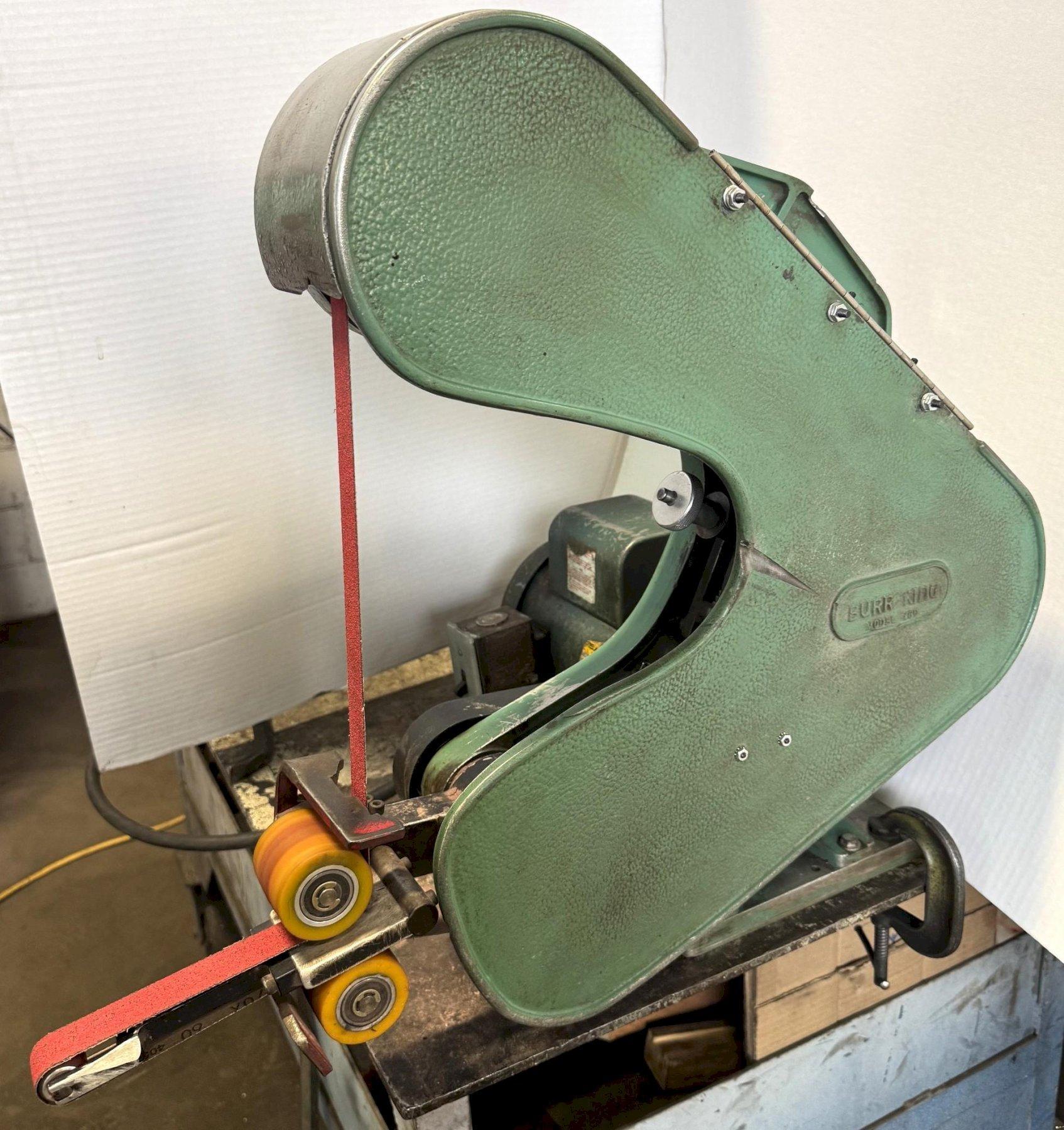 1-1/2" x 60" Burr King #760, belt grinder, 8000 SFPM, 8-7/8" throat, 1-1/2 HP, 220 V., 1 Ph. (2 available) - Image 3