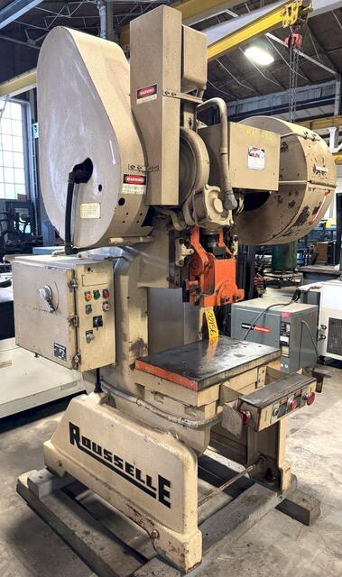 40 Ton, Rousselle #4, OBI press, 3" stroke, 12" Shut Height, 26" x 16" bed, 45 SPM, 3 HP, air clutch - Image 2