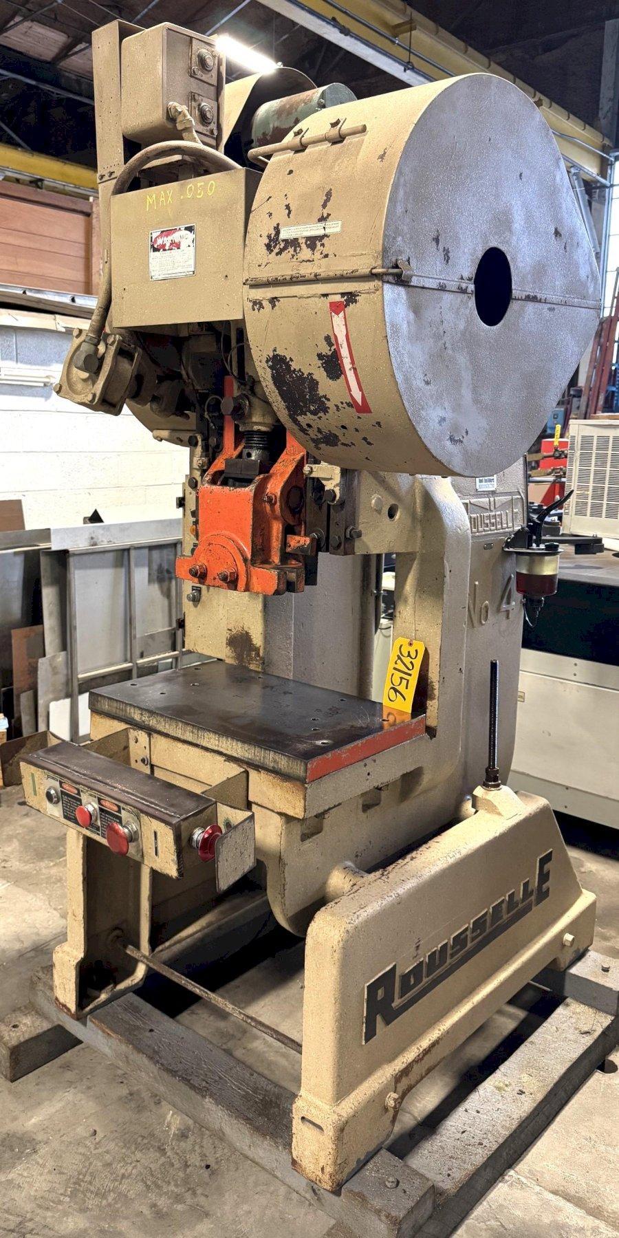 40 Ton, Rousselle #4, OBI press, 3" stroke, 12" Shut Height, 26" x 16" bed, 45 SPM, 3 HP, air clutch - Image 3