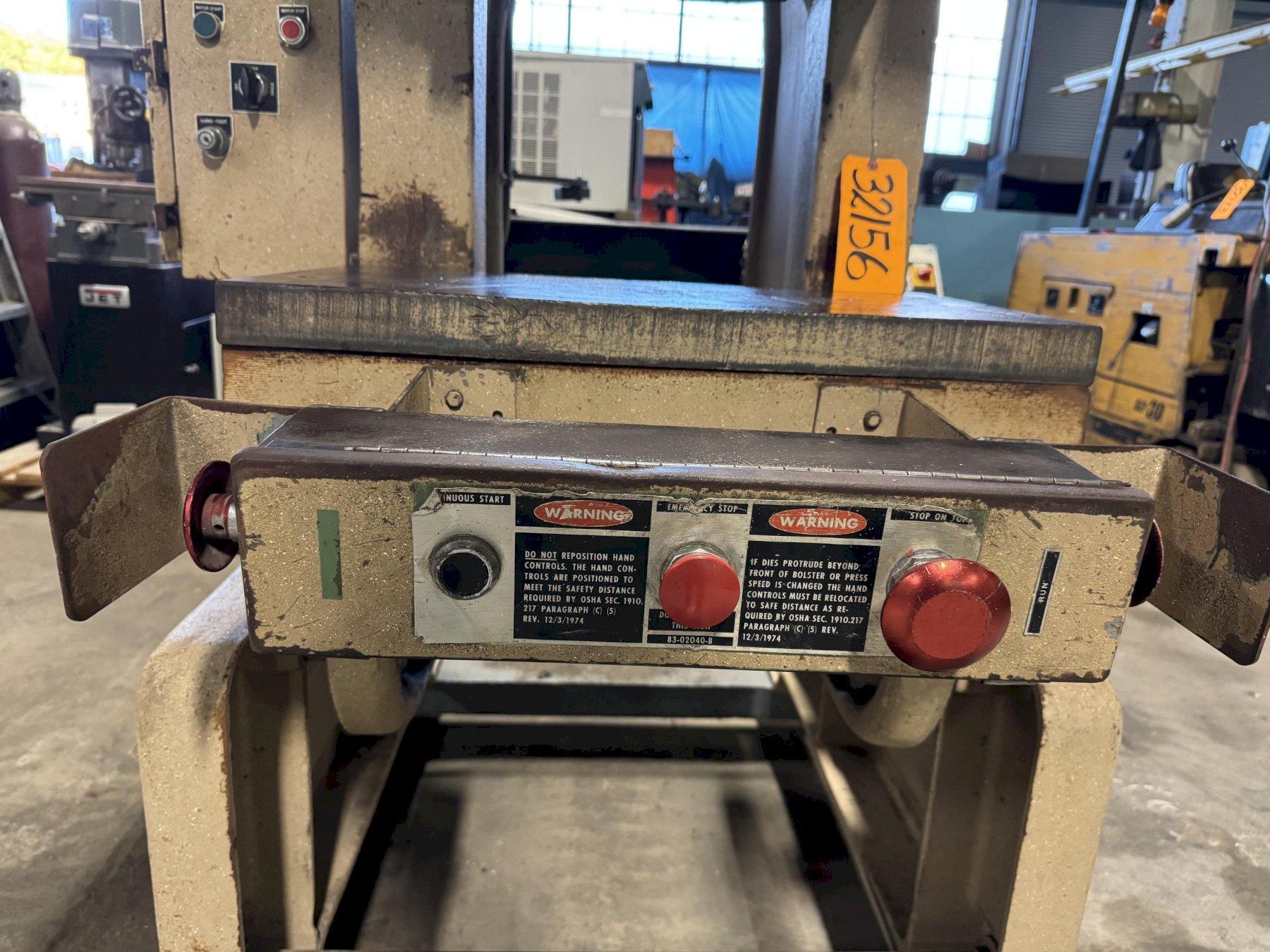 40 Ton, Rousselle #4, OBI press, 3" stroke, 12" Shut Height, 26" x 16" bed, 45 SPM, 3 HP, air clutch - Image 10