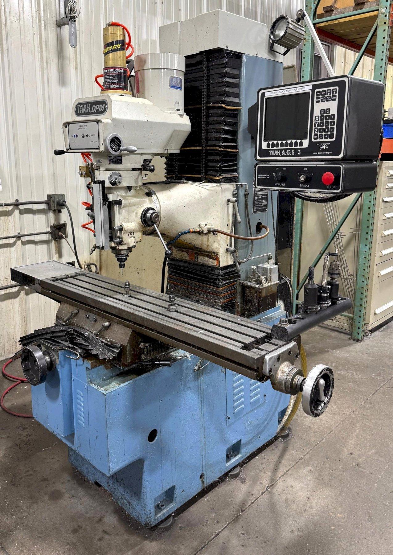 Southwestern Industries #TRAK-DPM, CNC bed mill, 3-Axis, 31" X, 17" Y, 23.5" Z, 70-4200 RPM, 3 HP, 10" x 50" - Image 1