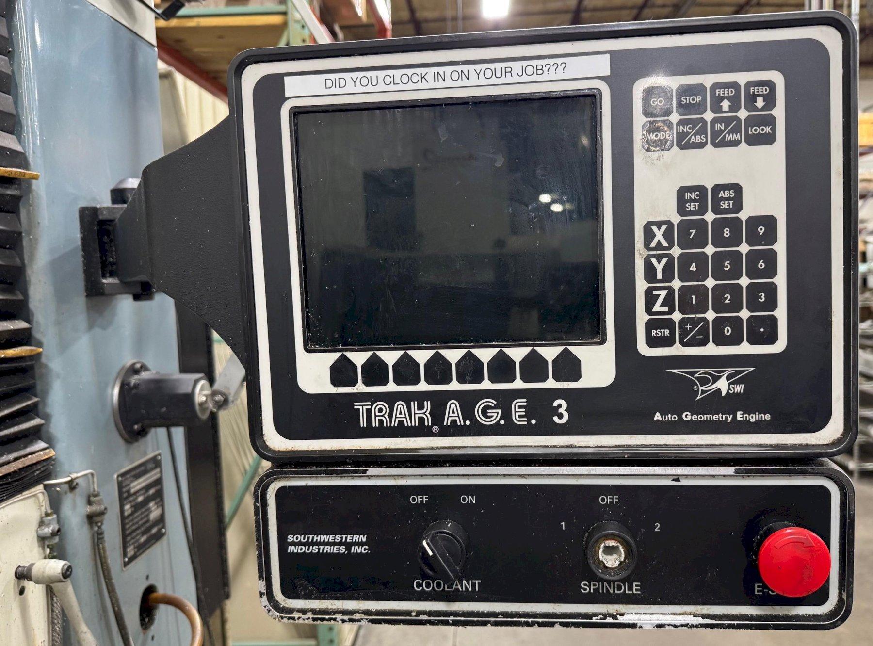 Southwestern Industries #TRAK-DPM, CNC bed mill, 3-Axis, 31" X, 17" Y, 23.5" Z, 70-4200 RPM, 3 HP, 10" x 50" - Image 8
