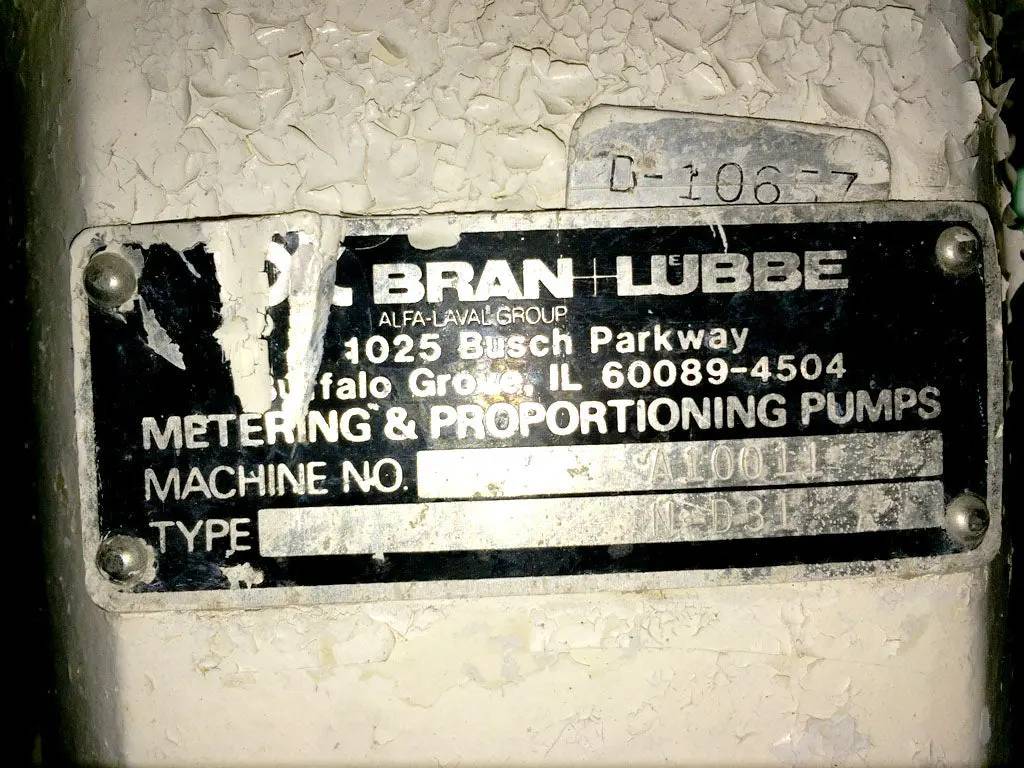 Bran & Luebbe #A10011, pump, 2 HP @ 1725 RPM - Image 8