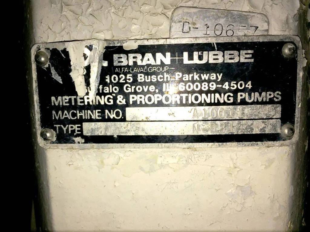Bran & Luebbe #A10011, pump, 2 HP @ 1725 RPM - Image 9