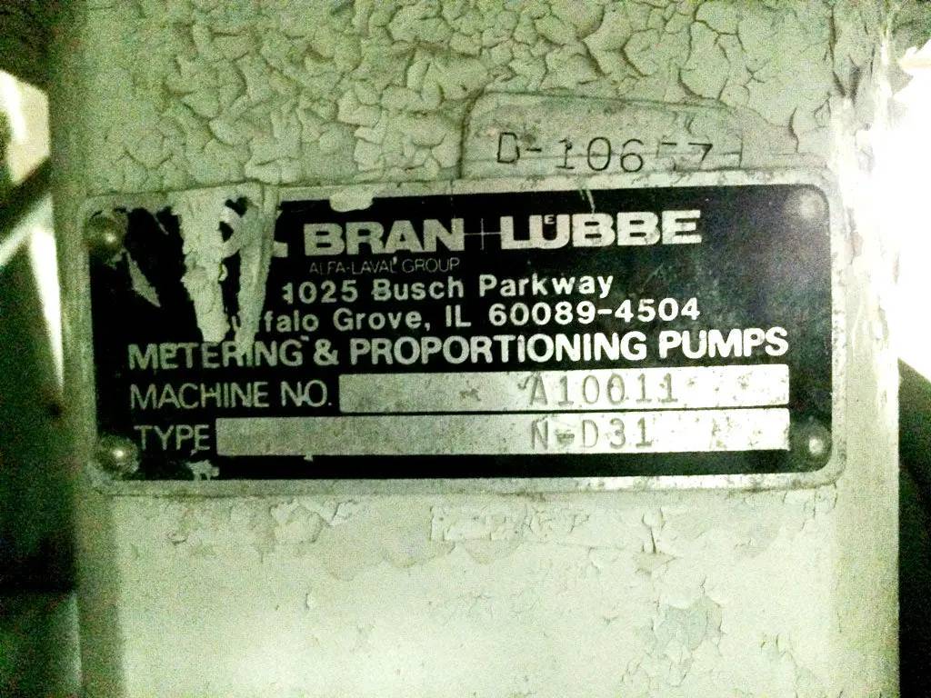 Bran & Luebbe #A10011, pump, 2 HP @ 1725 RPM - Image 10