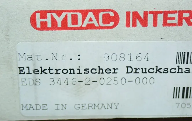 Hydac #908164, EDS400 Pressure Switch, Never Used (6 available) - Image 7