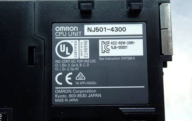 Omron #NJ301-1200, Machine Controller CPU Unit - Image 8