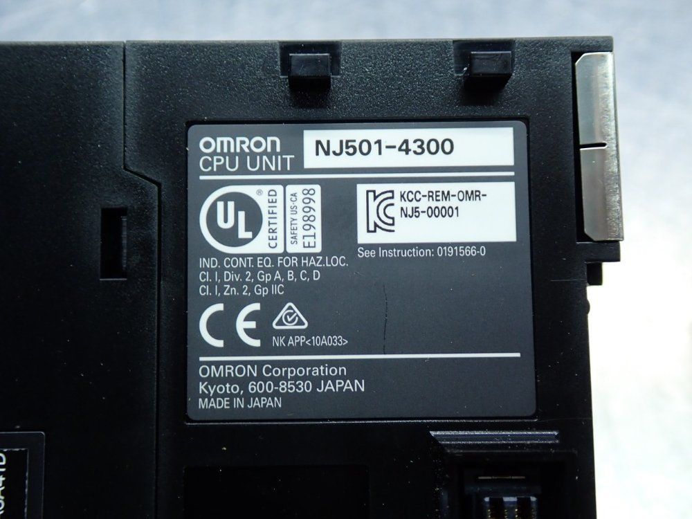 Omron #NJ301-1200, Machine Controller CPU Unit - Image 9