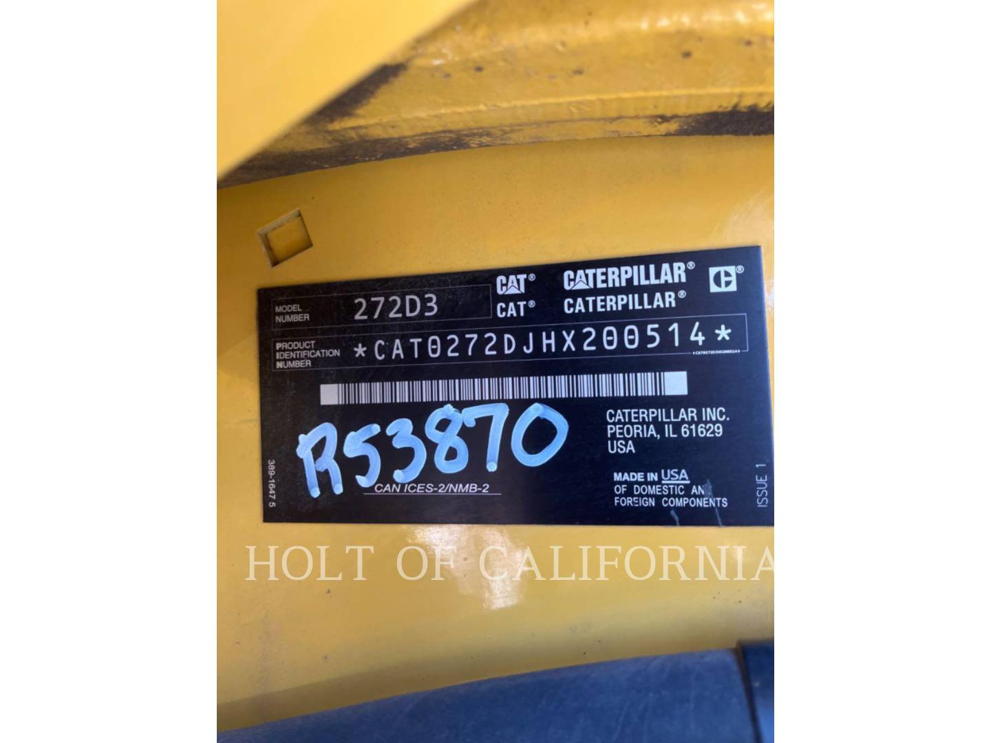 Cat 272D3, Skid Steer Loader, 1838 hours, S/N: HX200514, 2019 - Image 6