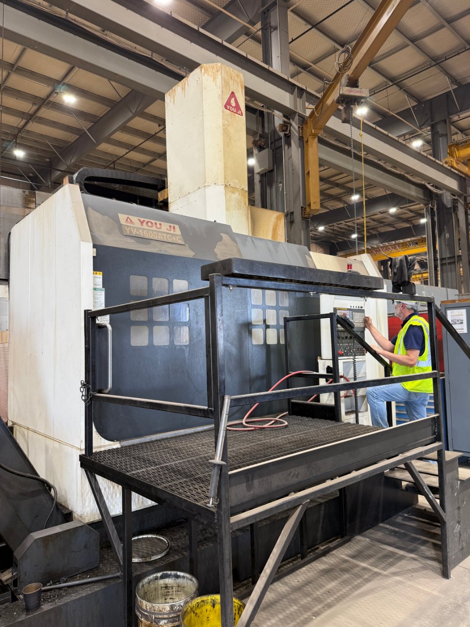70.8" YouJi #YV-1600ATC+C, CNC vertical lathe, Fanuc 0iTF, 78.4" swing, 62.99" table diameter, 2018 - Image 1