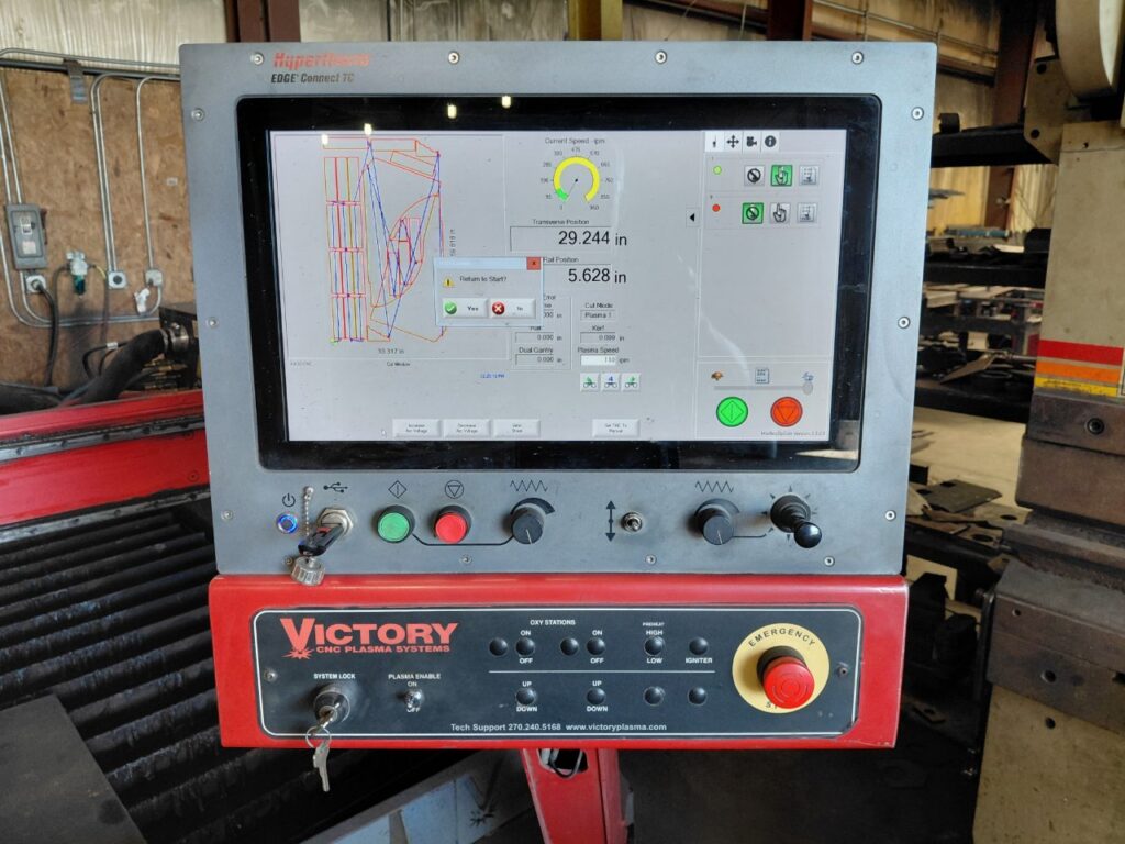Victory #5x10, CNC plasma table with Hypertherm XPR300, 5' x 10' table, Edge Connect TC Control, 2022 - Image 2