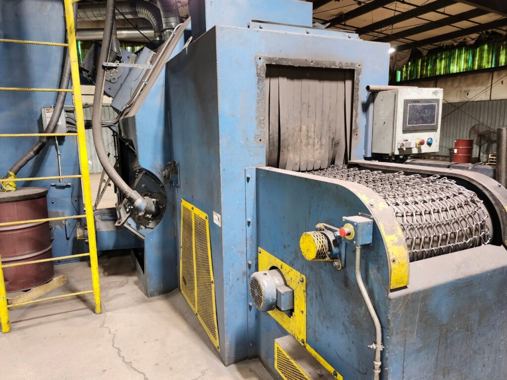 Viking #MB2424/VK4300, mesh belt shot & wash line, 3-15 FPM, 4 blast wheels, dust collector - Image 2