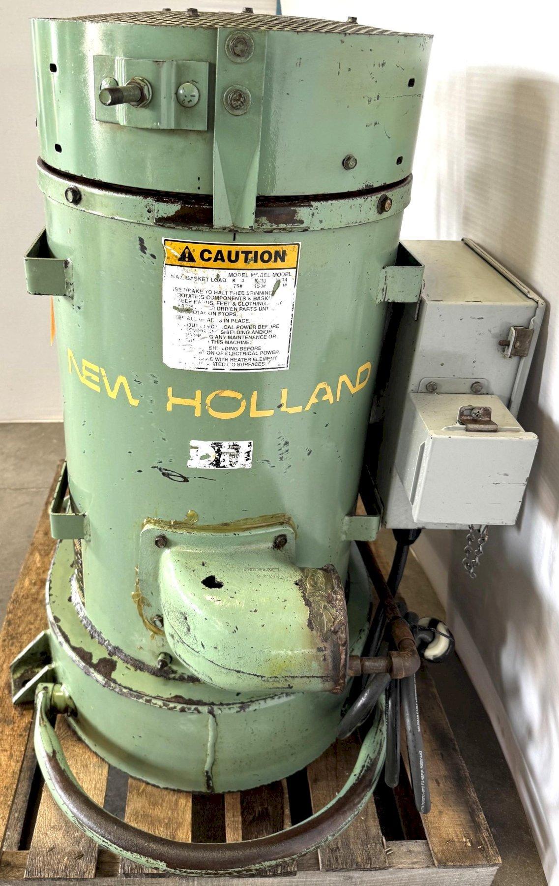 New Holland Ltd #K-24, spin dryer, 12" x 12" Basket, 75 Lb. Capacity, Heated, 1 HP - Image 4