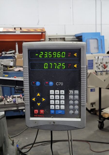 Bridgeport #Series-I, vertical mill, 9" x48" table, 2 HP, 36" X, 12" Y, 16" Z, 60-4200 RPM, R-8, Newall - Image 3