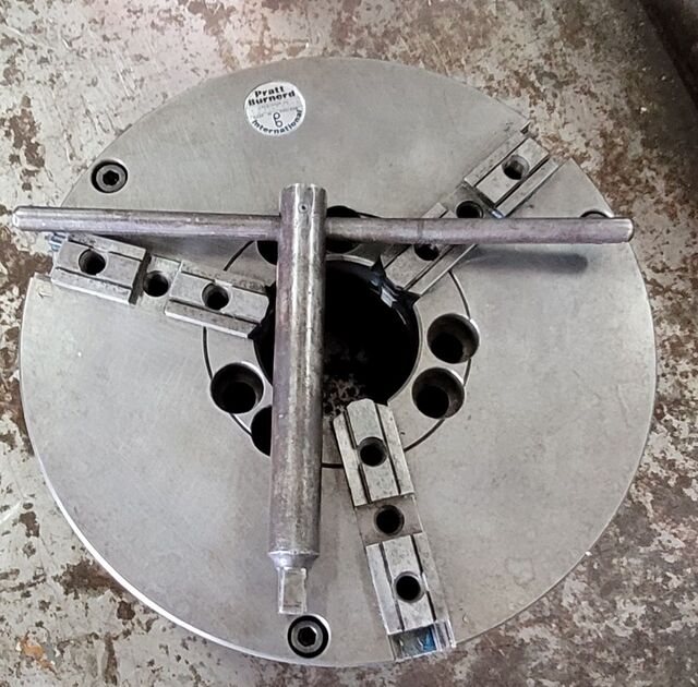 12" Pratt & Whitney Burnerd #1271-53215, 3-jaw chuck, A1-8 back, 3" thru hole - Image 10