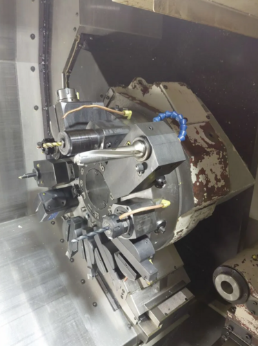 Okuma #Genos-L300MY, CNC Lathe, 20.4" swing, 17.7" machining length, 11.81" turning diameter, 3000 RPM, live - Image 3