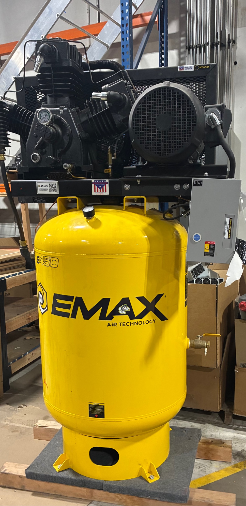 114 cfm, 100 psi, Eaton #ESP15V120Y3(208), air compressor, 208/230 V., 3-phase, 120 gallon tank, 2024 - Image 4