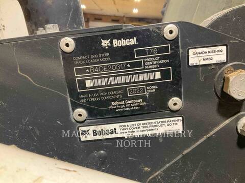Bobcat T76, 2217 hours, S/N: B4CE20317, 2022 - Image 8