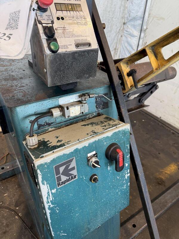 4000 lb. Rapid-Air #RA-4012, motorized uncoiler, 12" width - Image 5