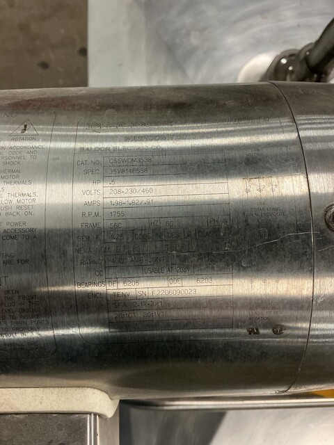 300 gallon Feldmeier #25-03, Stainless mixing tank, 45" x 38" x 43", 3" discharge port, 208-230/460 V. - Image 8