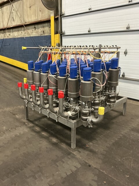 2.5" Alfa-Laval, valve cluster with 42 mixproof CP-3 valves with think top - Image 4