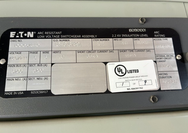 Eaton, 3200 amp main tie main switchgear - Image 2
