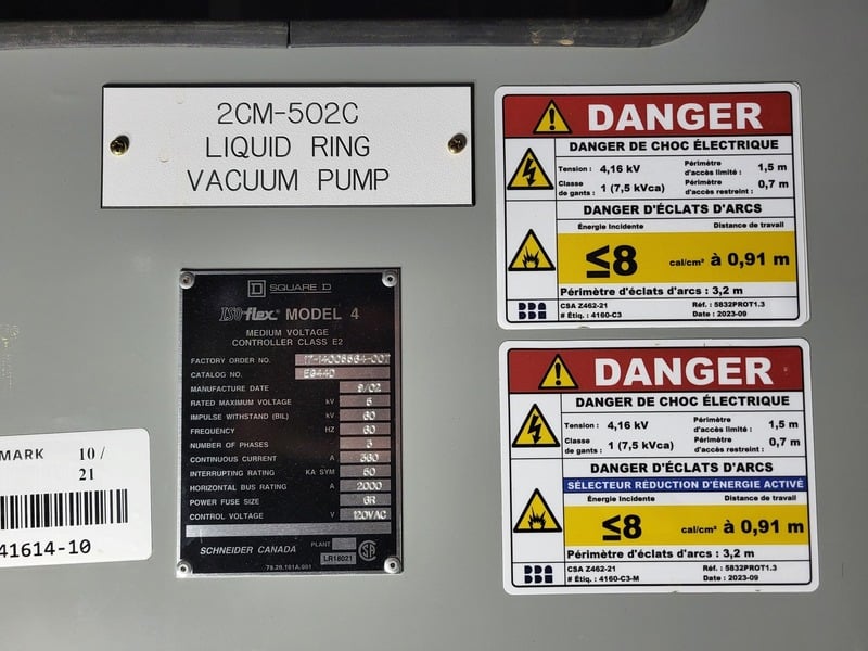Square D #EG44D, iso-flex motor control ce, 4160 Volts, (3) Vacuum Motor Starters, 2000 amp horizontal bus - Image 3
