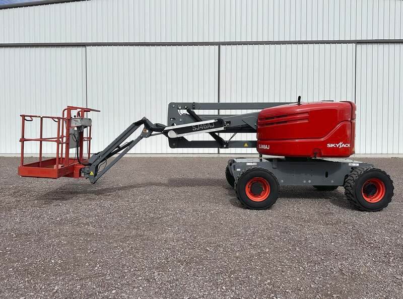 500 lb. SkyJack #SJ46AJ, articulating boom lift, 46' lift height, Kubota diesel engine, 4X4, pneumatic tires - Image 3