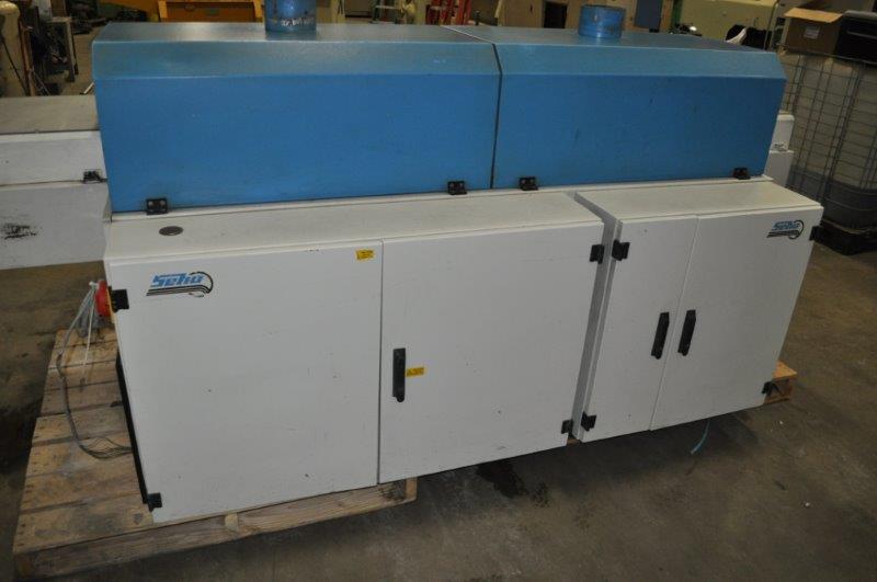 SEHO #HSS-3235, wave soldering system, stamp fluxer, 2 IR preheat zones, 9-7/16" x 11-13/16" solder area - Image 7