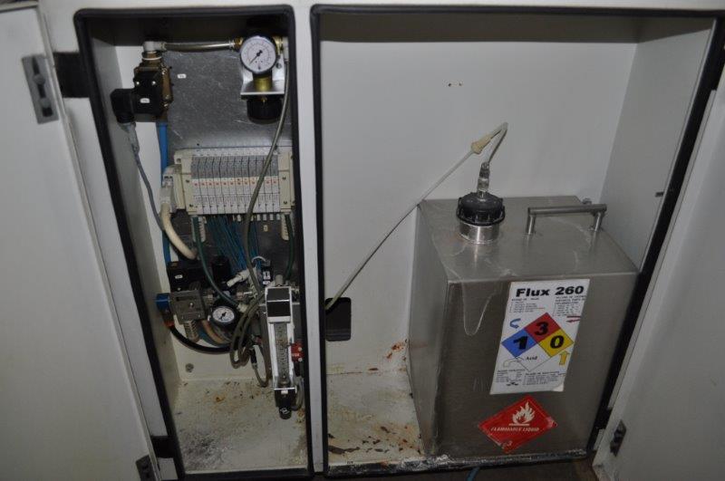 SEHO #HSS-3235, wave soldering system, stamp fluxer, 2 IR preheat zones, 9-7/16" x 11-13/16" solder area - Image 9