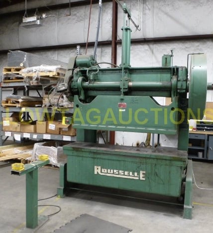 60 Ton, Rousselle #6B-76, double crank gap frame press, 2" stroke, 12.5" shut height, 3" adj., 50 SPM, 76" x - Image 1