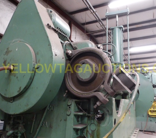 60 Ton, Rousselle #6B-76, double crank gap frame press, 2" stroke, 12.5" shut height, 3" adj., 50 SPM, 76" x - Image 5