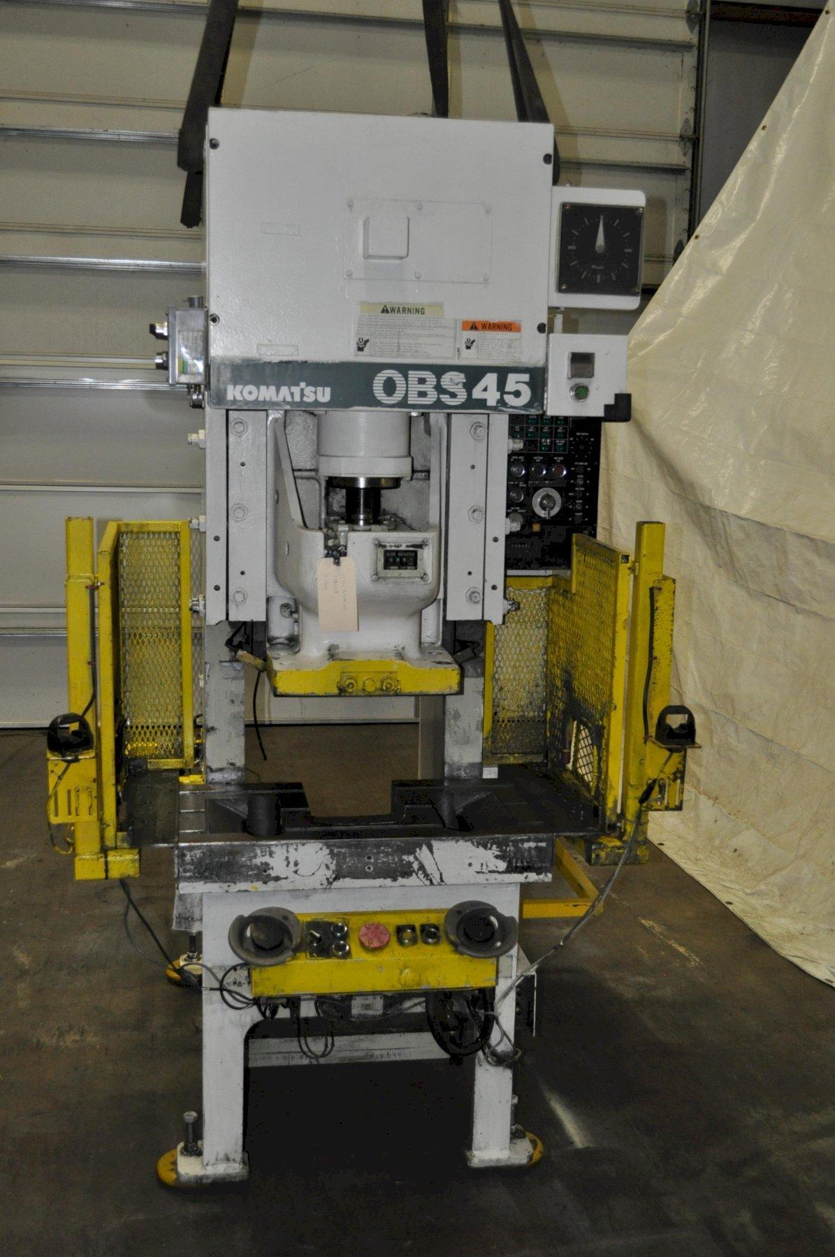 49.5 Ton, Komatsu #OBS-45-33, single crank gap frame press, 3.94" stroke, 9.84" shut height, 80 SPM, 31.5" x - Image 2
