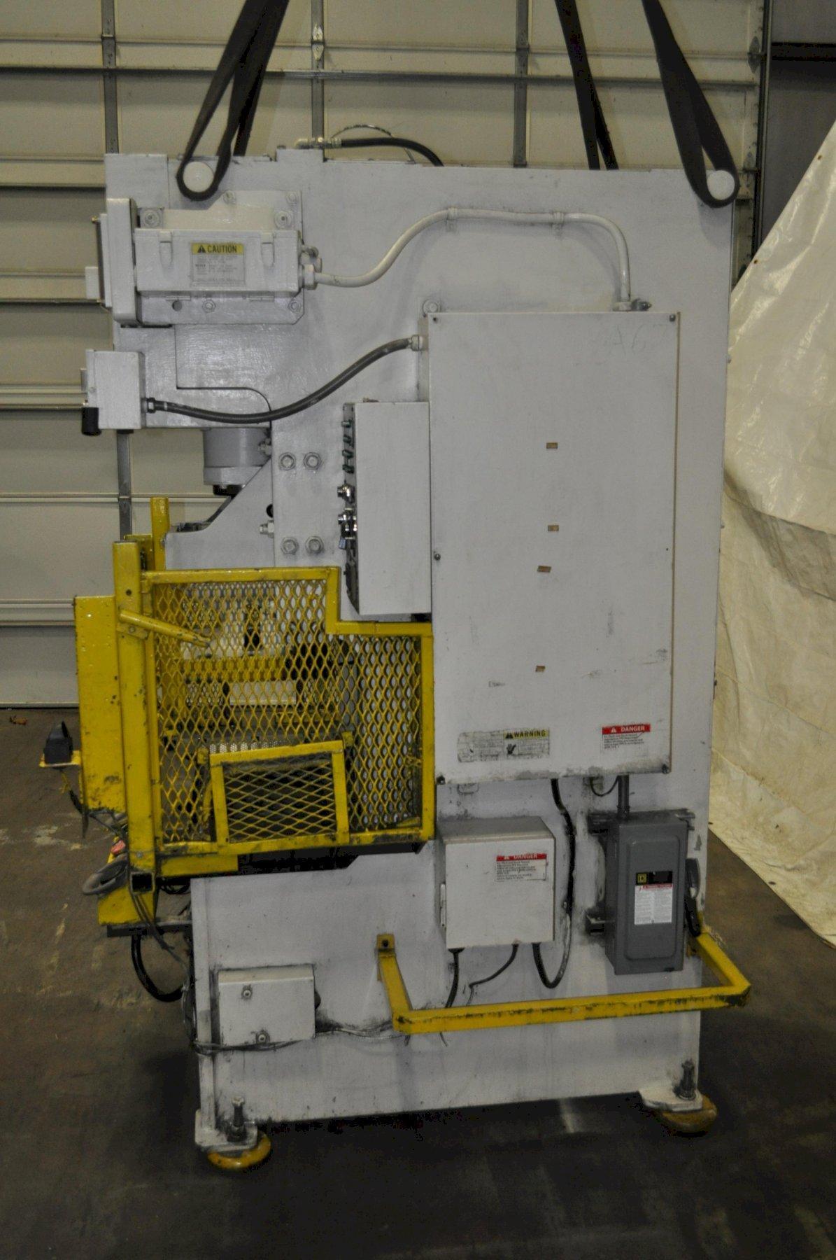 49.5 Ton, Komatsu #OBS-45-33, single crank gap frame press, 3.94" stroke, 9.84" shut height, 80 SPM, 31.5" x - Image 4