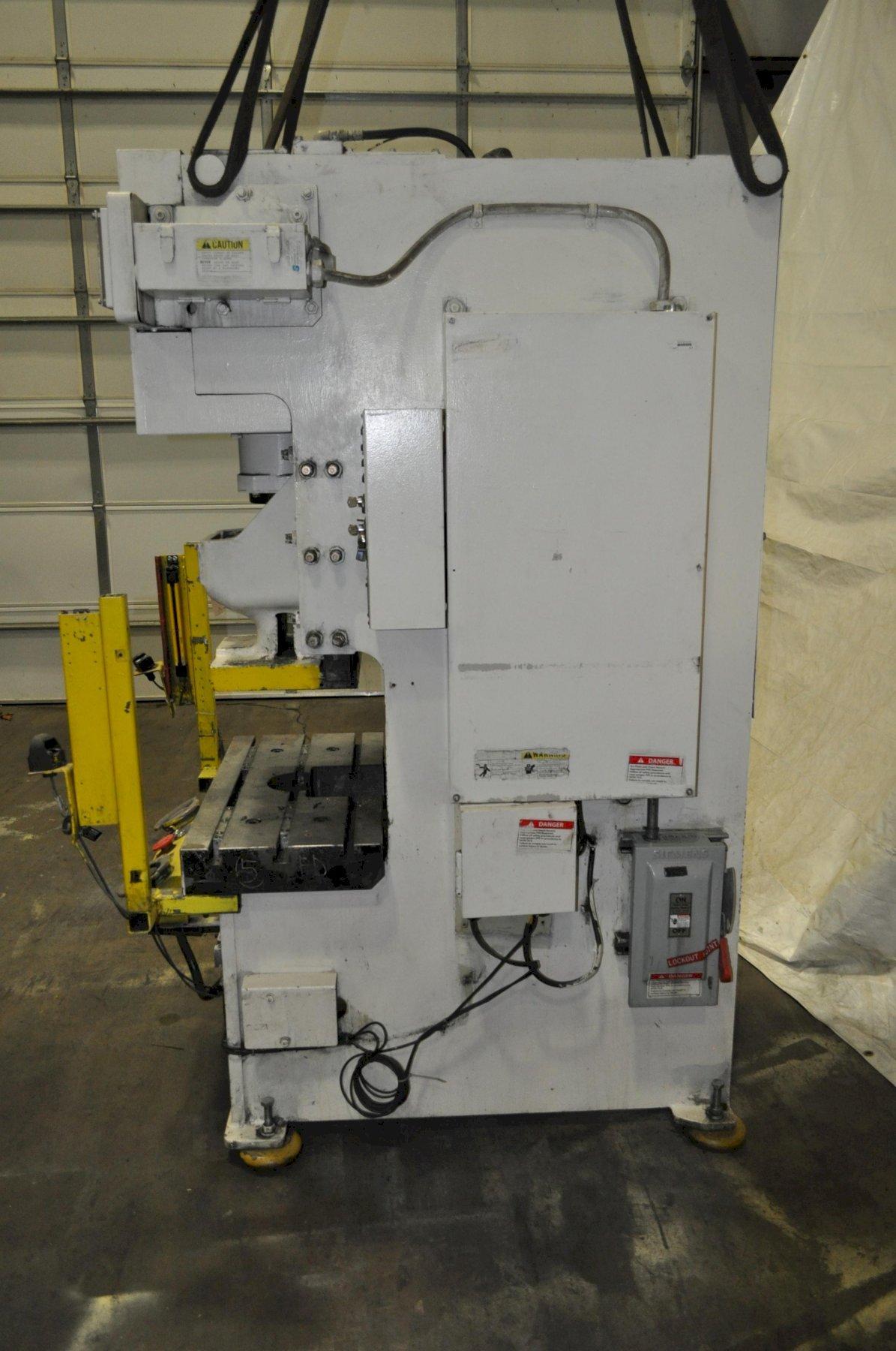 49.5 Ton, Komatsu #OBS-45-33, single crank gap frame press, 3.94" stroke, 9.84" shut height, 80 SPM, 31.5" x - Image 3