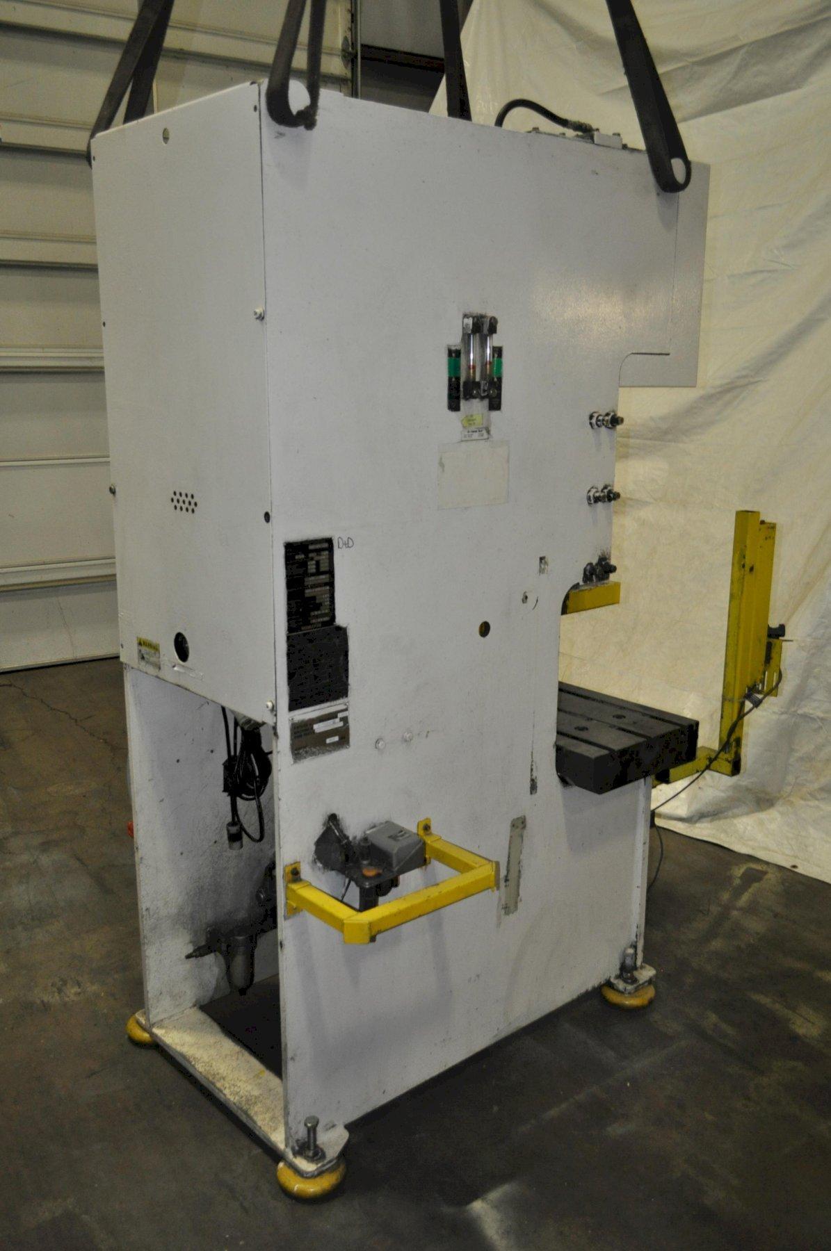 49.5 Ton, Komatsu #OBS-45-33, single crank gap frame press, 3.94" stroke, 9.84" shut height, 80 SPM, 31.5" x - Image 5