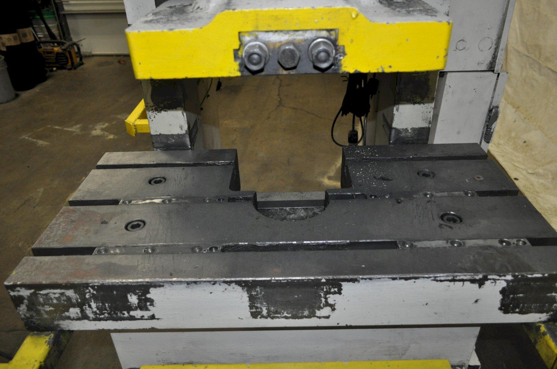 49.5 Ton, Komatsu #OBS-45-33, single crank gap frame press, 3.94" stroke, 9.84" shut height, 80 SPM, 31.5" x - Image 9