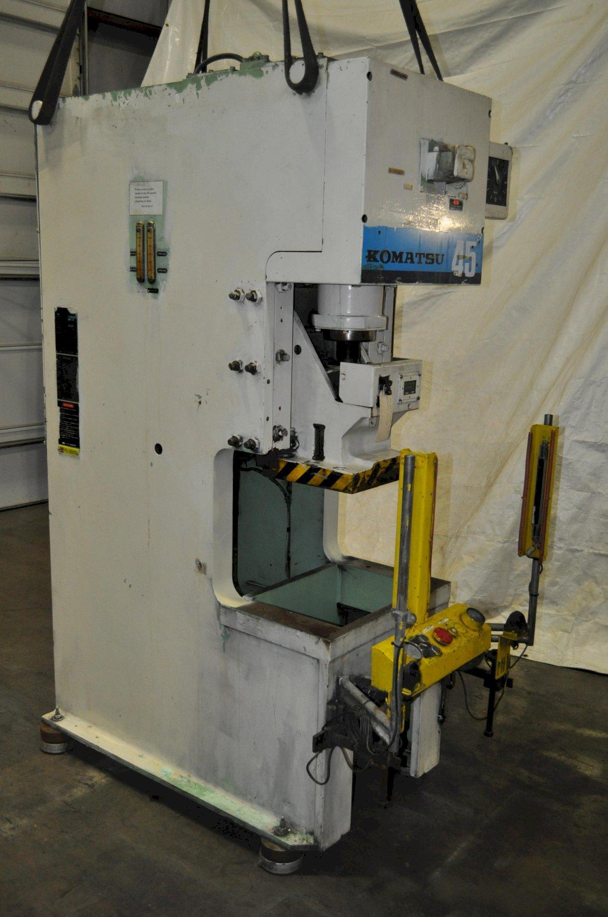 49.5 Ton, Komatsu #OBS-45-33, single crank gap frame press, 3.94" stroke, 9.84" shut height, 80 SPM, 31.5" x - Image 1