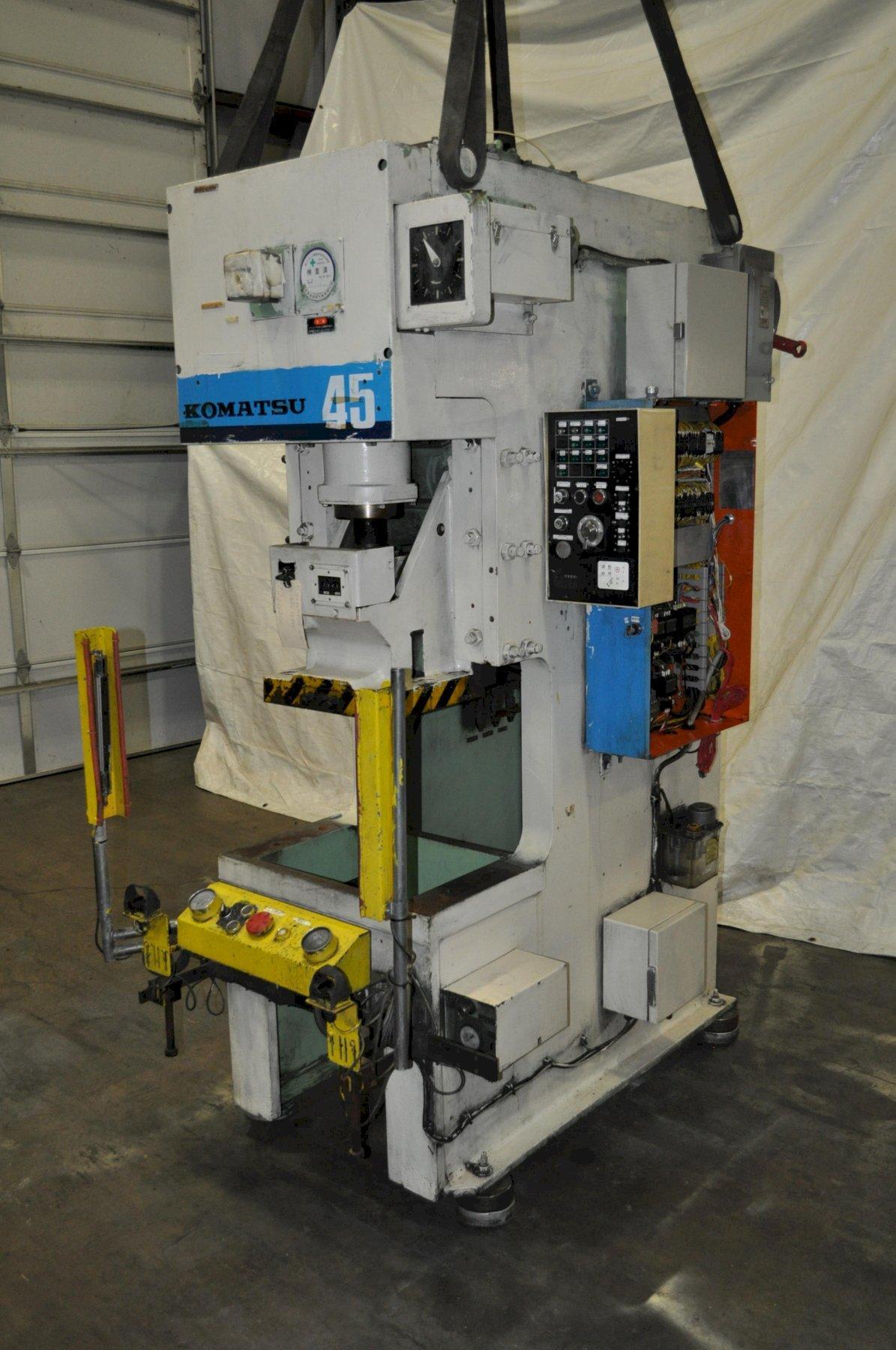 49.5 Ton, Komatsu #OBS-45-33, single crank gap frame press, 3.94" stroke, 9.84" shut height, 80 SPM, 31.5" x - Image 2